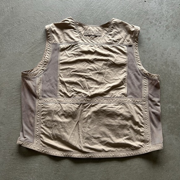 Duluth Trading Vest Mens 3XL Tan Canvas Utility Fishing Zip Outdoor Workwear - Picture 4 of 9